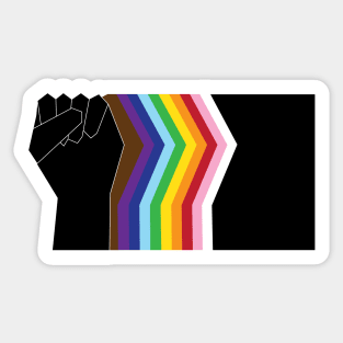 Rainbow Pride Power Flag Sticker